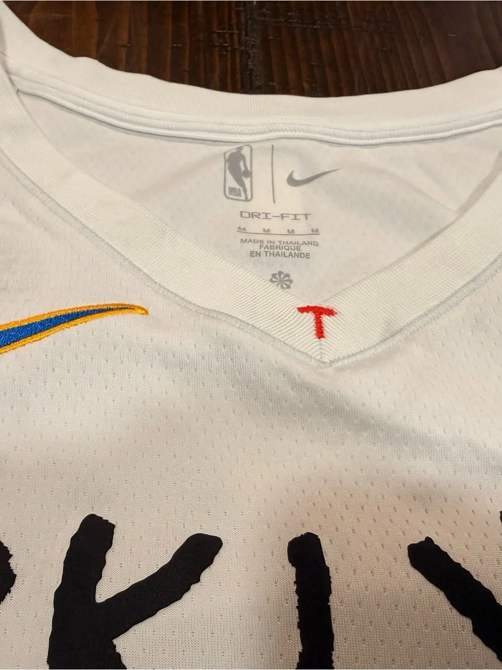 Nike Kevin Durant #7 White Jersey with Blue and Black Accents